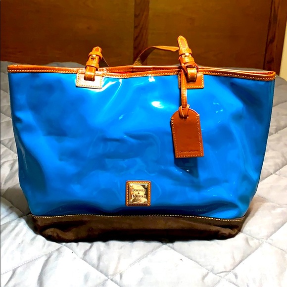 Dooney & Bourke Handbags - Dooney & Bourke Blue Patent Leather Purse